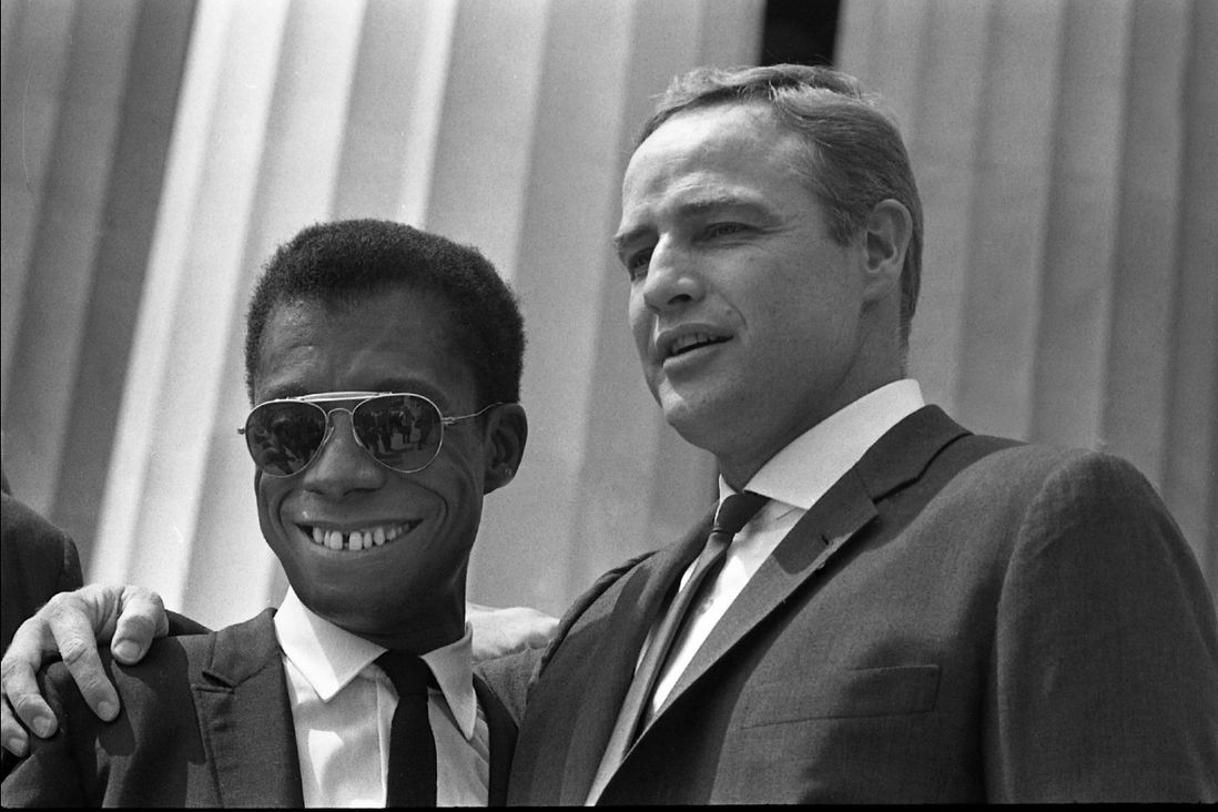 James Baldwin and Marlon Brando